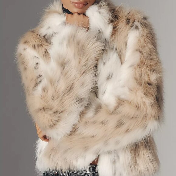 Unreal Fur Jackets & Blazers - Unreal Fur Wild Dream Faux Fur Coat Jacket Snow Leopard Plush Super Soft Teddy